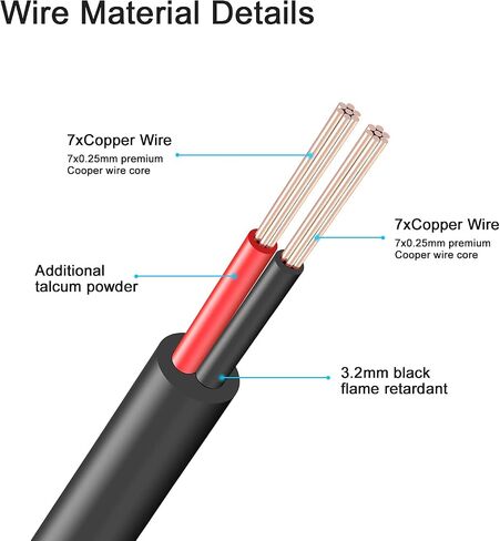 DC Power Extension Cable 33ft ، 2.1mm × 5.5 مم قابس متوافق مع سلك محول DC 12 فولت لكاميرا أمان CCTV ، كاميرا IP ، DVR المستقل (33 قدمًا) in Kuwait