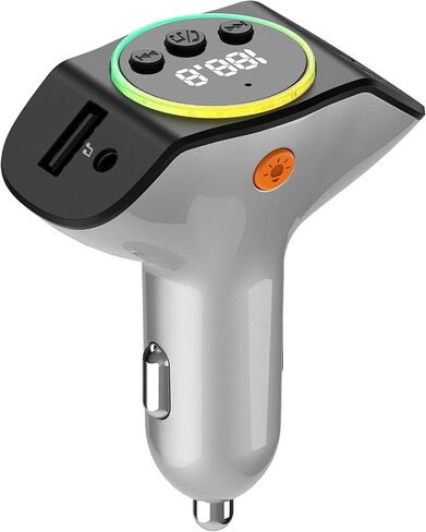 ACECAR Bluetooth 5.3 FM Transmitter Car Adapter – Dual Digital Display, QC18W & PD30W Fast Charging, Voice Assistant, Hands-Free Calling, Auto Memory Function for Car & Truck Drivers in Saudi Arabia