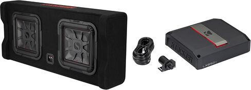 KICKER 49DL7TDF122 Dual Down Firing L7 Thin 12" Enclosure with LX8501 Mono Amplifier Bundle in Saudi Arabia