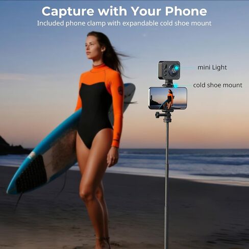 Smallrig Selfie Stick لكاميرات الحركة ، قابلة للتمديد 7.8-37.4 بوصة ، مع ترايبود وجبال الهاتف ، الطراز 5403 in Saudi Arabia