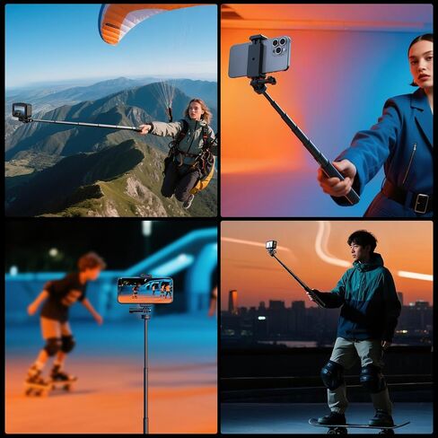 Smallrig Selfie Stick لكاميرات الحركة ، قابلة للتمديد 7.8-37.4 بوصة ، مع ترايبود وجبال الهاتف ، الطراز 5403 in Saudi Arabia