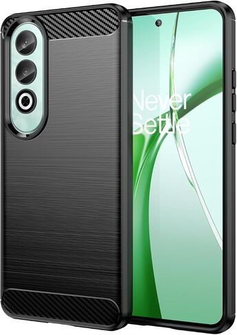 for OnePlus Nord CE4 Phone case, Shockproof, Scratch Resistant Carbon Fiber Jacket, Soft TPU,for for OnePlus Nord CE4 case (Black) in Saudi Arabia