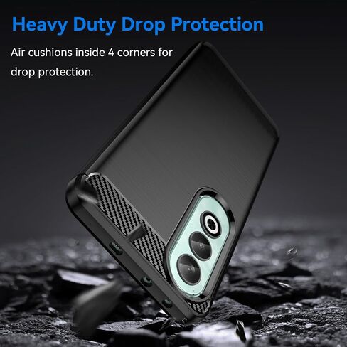 for OnePlus Nord CE4 Phone case, Shockproof, Scratch Resistant Carbon Fiber Jacket, Soft TPU,for for OnePlus Nord CE4 case (Black) in Saudi Arabia