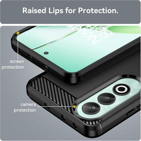 for OnePlus Nord CE4 Phone case, Shockproof, Scratch Resistant Carbon Fiber Jacket, Soft TPU,for for OnePlus Nord CE4 case (Black) in Saudi Arabia