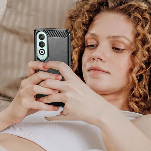 for OnePlus Nord CE4 Phone case, Shockproof, Scratch Resistant Carbon Fiber Jacket, Soft TPU,for for OnePlus Nord CE4 case (Black) in Saudi Arabia