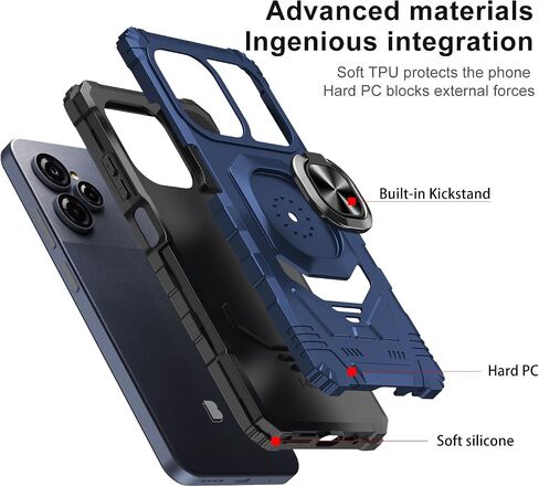 for Blu View Speed Ultra 5G Case with 1 Pack Screen Protector Purple in Kuwait
