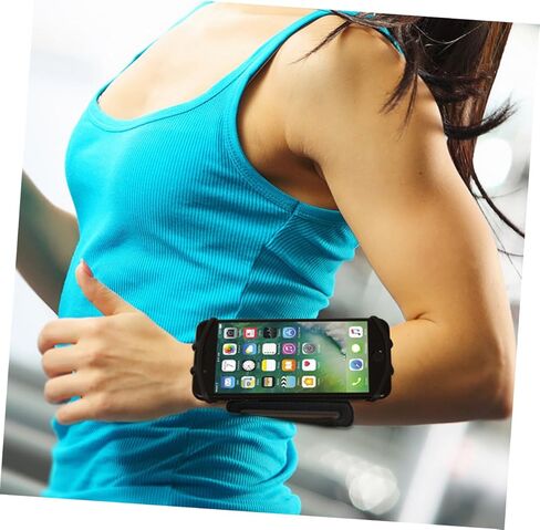Housoutil Phone Wristband for Jogging Rotatable Forearm Armband Lightweight and Breathable Mobile Holder for Running Cycling Hiking Black in Saudi Arabia