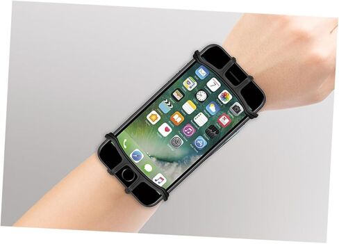 Housoutil Phone Wristband for Jogging Rotatable Forearm Armband Lightweight and Breathable Mobile Holder for Running Cycling Hiking Black in Saudi Arabia