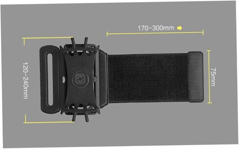 Housoutil Phone Wristband for Jogging Rotatable Forearm Armband Lightweight and Breathable Mobile Holder for Running Cycling Hiking Black in Saudi Arabia