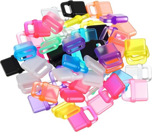 50pcs قابس الغبار USB C ، سحر غطاء المنفذ من النوع C مع فتحة معلقة ، واقي مقابس بلاستيكية ، واقي USBC COVERS لجميع أجهزة الكمبيوتر المحمولة المحمولة الهواتف الذكية (ملونة) in Kuwait