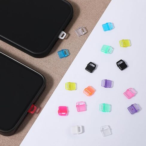 50pcs قابس الغبار USB C ، سحر غطاء المنفذ من النوع C مع فتحة معلقة ، واقي مقابس بلاستيكية ، واقي USBC COVERS لجميع أجهزة الكمبيوتر المحمولة المحمولة الهواتف الذكية (ملونة) in Kuwait