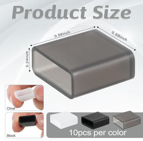 غطاء غطاء USB ، 30 قطعة USB من الذكور غطاء قابس مضاد للغطاء سيليكون-غلاف USB يغطي USB-CAP ، 3 ألوان in Kuwait