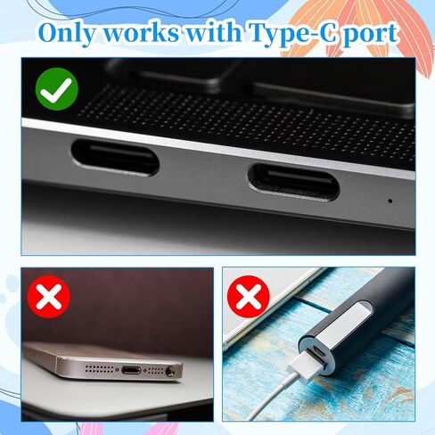 30 Pcs USB C Dust Plug, Colorful USB C Cover with Hanging Hole Charging Port Cover Compatible with All Type-C Devices Laptops Tablets Smart Phones in Saudi Arabia
