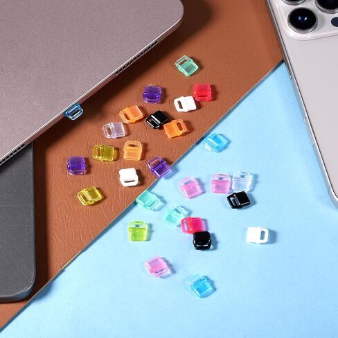 30 Pcs USB C Dust Plug, Colorful USB C Cover with Hanging Hole Charging Port Cover Compatible with All Type-C Devices Laptops Tablets Smart Phones in Saudi Arabia