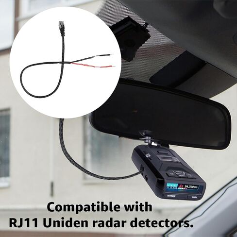 RJ11 Power Cord Compatible with Uniden Radar Mirror Wire Detectors,Model (3005201U) Fits R1 R3 R4 R7 R8 (1) in Saudi Arabia
