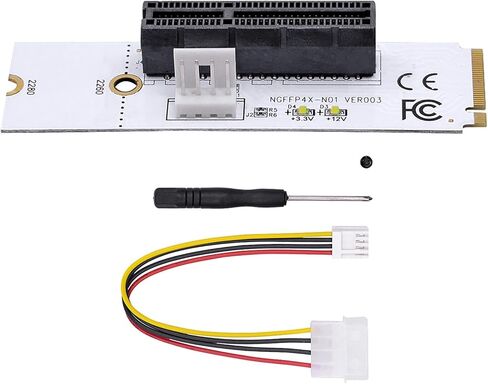 استبدال NGFF M.2 إلى PCI-E 4x Card Card M2 Key M إلى محول PCIE X4 مع جهد LED in Kuwait