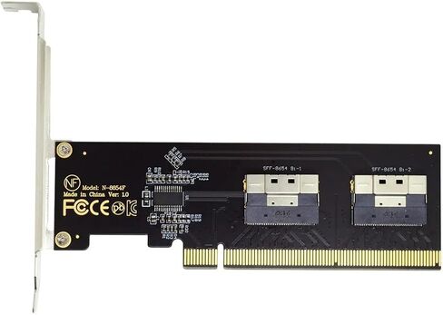 2025 Slim SFF-8654 8i to 2 Ports 8654 8611 8643 S/AS 8087 Array Data Cable 40CM 4i 8i PCI-E NVMe Adapter Card(8654 8i-NVME Card) in Saudi Arabia