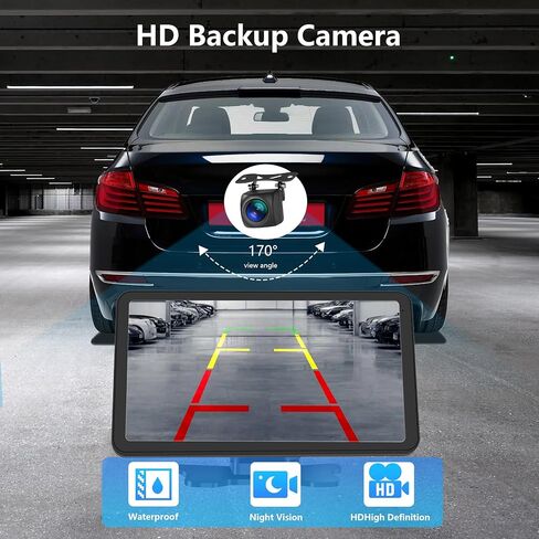 Carplay Screen for Car 7 inch Wireless, Portable Car Display Screen with Apple Carplay and Android Auto, Bluetooth Touchscreen Pantalla Carplay para Carro with Backup Camera/Mirror Link/AUX in Kuwait