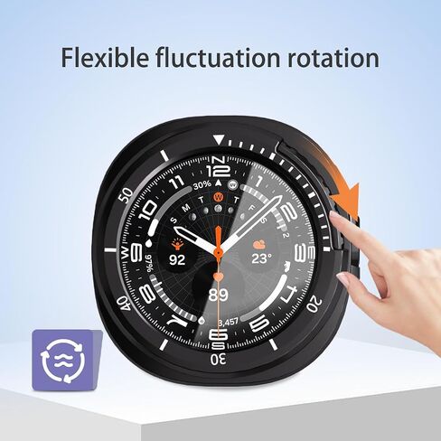 2 Pack Privacy Case for Samsung Galaxy Watch 8 Classic 46mm Screen Protector, Anti-Spy Tempered Glass Film Cover Hard PC Case Bumper for Galaxy Watch 8 Classic Smart Watch in Kuwait