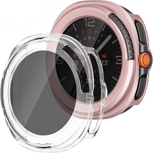 2 Pack Privacy Case for Samsung Galaxy Watch 8 Classic 46mm Screen Protector, Anti-Spy Tempered Glass Film Cover Hard PC Case Bumper for Galaxy Watch 8 Classic Smart Watch in Kuwait