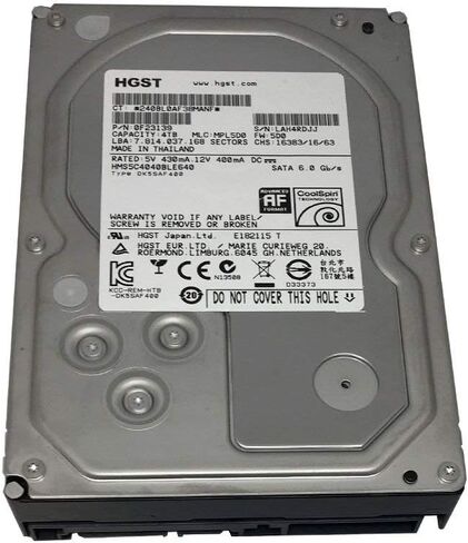 HGST MegaScale DC 4000.B HMS5C4040BLE640 (0F23139) 4TB Coolspin 64MB Cache SATA III 6.0Gb/s 3.5in Enterprise NAS Hard Drive - w/3 Year Warranty (Renewed) in Saudi Arabia
