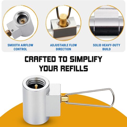 مجموعة محول غاز الوقود متعدد الوقود ROAMIX 4PCS - EN417 Lindal Valve & Butane إلى محول البروبان للتخييم مع كيس حمل in Kuwait
