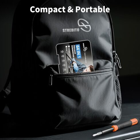 STREBITO PRECISION SET 64 في 1 مفك البراغي الصغير مجموعة مع TORX ، TRIWING ، BENTALOBE STAR ، مجموعة أدوات إصلاح مصغرة للكمبيوتر ، الكمبيوتر ، الكمبيوتر المحمول ، الهاتف ، PS5 ، Xbox ، Switch ، Eyeglasses ، Electronic in Kuwait