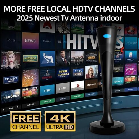 2025 TV Antenna for Local Channels,Long Range TV Antenna Indoor/Outdoor, HD Antenna for Smart TV with 16.5ft Cable Supports 4K 8K 1080p in Saudi Arabia