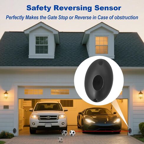 Infrared Sensor Kit for Gate Opener, Outdoor Gate Safety Photocell IR Beam Photo Eye Sensor Motion Detector, Photoelectric Beam Infrared Sensor for Automatic Garage Door Window Opener, Replace TC102 in Saudi Arabia