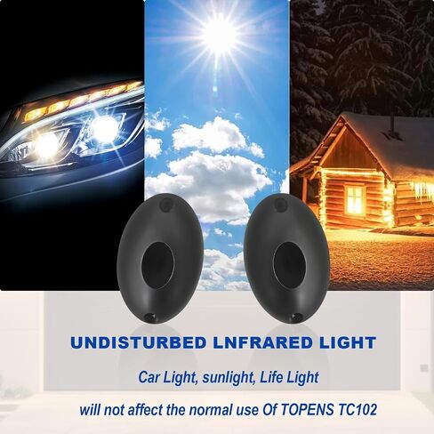 Infrared Sensor Kit for Gate Opener, Outdoor Gate Safety Photocell IR Beam Photo Eye Sensor Motion Detector, Photoelectric Beam Infrared Sensor for Automatic Garage Door Window Opener, Replace TC102 in Saudi Arabia