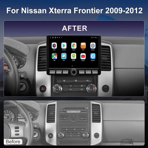 Qled Radio for Nissan Frontier Xterra 2009 2010 2012 ، استبدال ستيريو شاشة اللمس ، و Wireless Carplay Android Auto ، و 4G LTE Network ، ودعم SWC ، وكاميرا احتياطية مجانية in Kuwait