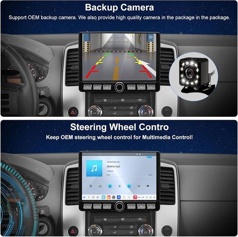 Qled Radio for Nissan Frontier Xterra 2009 2010 2012 ، استبدال ستيريو شاشة اللمس ، و Wireless Carplay Android Auto ، و 4G LTE Network ، ودعم SWC ، وكاميرا احتياطية مجانية in Kuwait