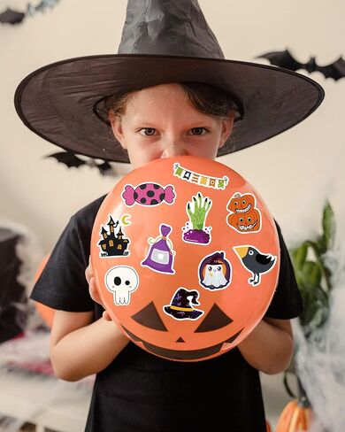 Benresive 300 Pcs Halloween Stickers for Kids - Bulk Halloween Crafts Party Favors, Goody Bag Stuffers, Waterproof Vinyl Laptop & Water Bottle Stickers in Saudi Arabia
