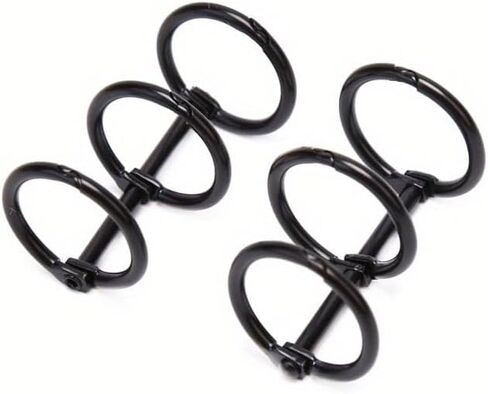 10pcs Retro Metal Leaf Leaf Binder Condured Ring Rings Rings Circle 3 for Notebook Book Book Clips (Black ، 10pcs) in Saudi Arabia