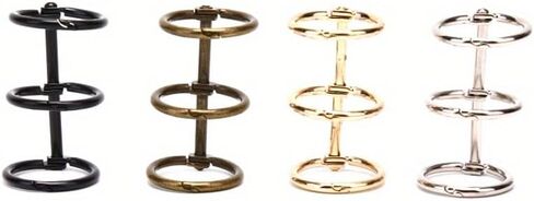 10pcs Retro Metal Leaf Leaf Binder Condured Ring Rings Rings Circle 3 for Notebook Book Book Clips (Black ، 10pcs) in Saudi Arabia