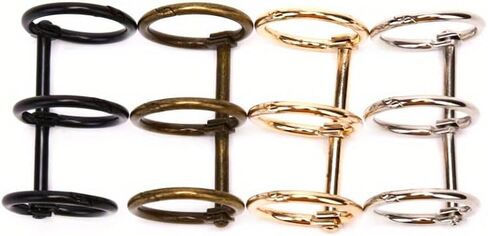 10pcs Retro Metal Leaf Leaf Binder Condured Ring Rings Rings Circle 3 for Notebook Book Book Clips (Black ، 10pcs) in Saudi Arabia