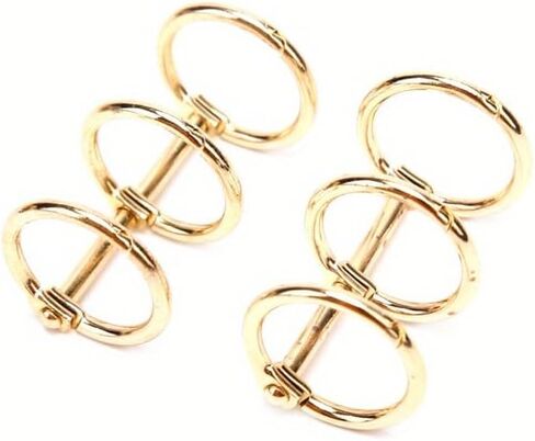 10pcs Retro Metal Leaf Leaf Binder Condured Ring Rings Rings Circle 3 for Notebook Book Book Clips (Black ، 10pcs) in Saudi Arabia