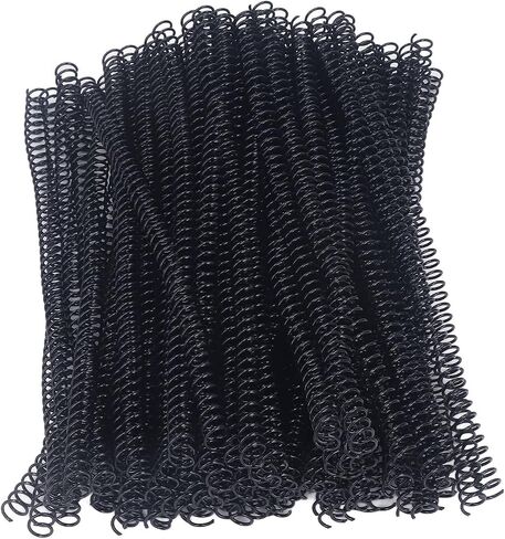 100 Pack Plastic Spiral Binding Coils, Plastic Spiral Coil Binding, 75 Sheet Capacity, 4:1 Pitch, Black, 48Loops, for Letter Size, for Students, Coworkers, Office and Educational (Black) in Saudi Arabia