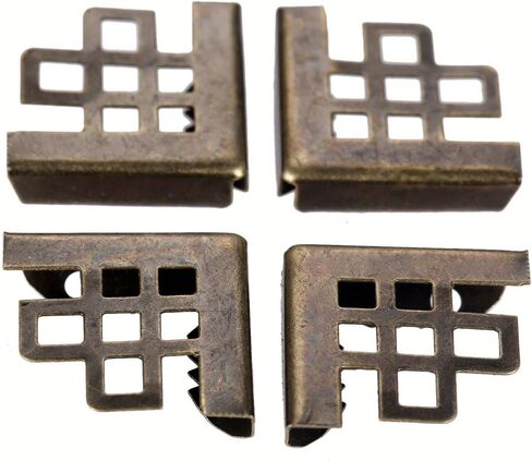 100PCS BRASS 16 * 16 مم حماة زاوية - حماة زاوية من أربعة جوانب للكتب الزخرفية وألبومات الصور الزخرفية حماية الزاوية in Saudi Arabia
