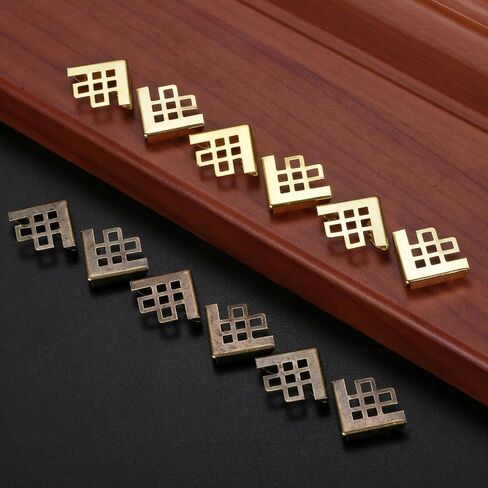 100PCS BRASS 16 * 16 مم حماة زاوية - حماة زاوية من أربعة جوانب للكتب الزخرفية وألبومات الصور الزخرفية حماية الزاوية in Saudi Arabia