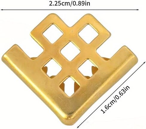 100PCS BRASS 16 * 16 مم حماة زاوية - حماة زاوية من أربعة جوانب للكتب الزخرفية وألبومات الصور الزخرفية حماية الزاوية in Saudi Arabia