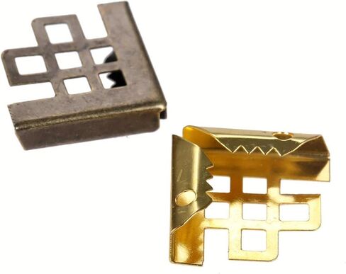 100PCS BRASS 16 * 16 مم حماة زاوية - حماة زاوية من أربعة جوانب للكتب الزخرفية وألبومات الصور الزخرفية حماية الزاوية in Saudi Arabia