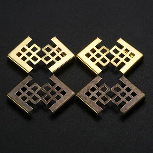 100PCS BRASS 16 * 16 مم حماة زاوية - حماة زاوية من أربعة جوانب للكتب الزخرفية وألبومات الصور الزخرفية حماية الزاوية in Saudi Arabia