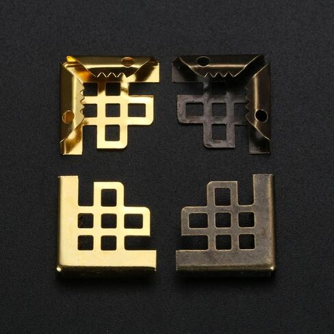 100PCS BRASS 16 * 16 مم حماة زاوية - حماة زاوية من أربعة جوانب للكتب الزخرفية وألبومات الصور الزخرفية حماية الزاوية in Saudi Arabia