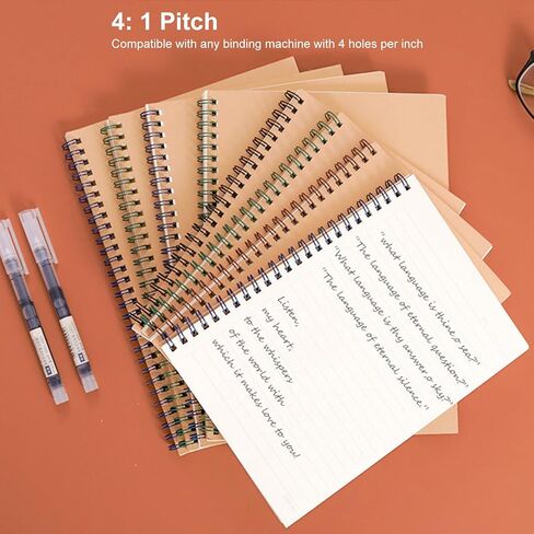 50 Pack Plastic Spiral Binding Coils, 170 Sheet Capacity, 4:1 Pitch, Black, 48Loops, for Letter Size, Coworkers, Office and Educational Tasks (Black) in Saudi Arabia
