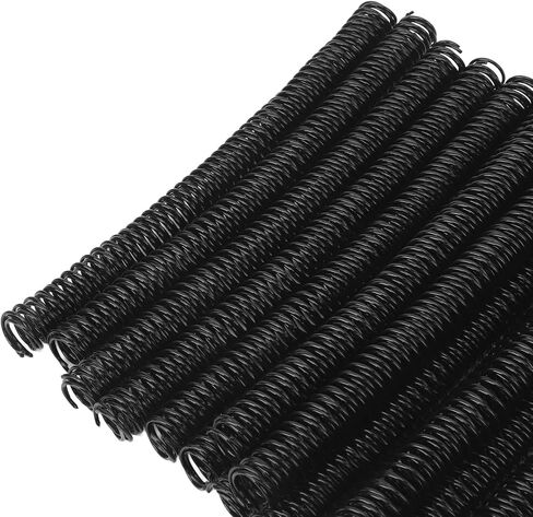 50 Pack Plastic Spiral Binding Coils, 170 Sheet Capacity, 4:1 Pitch, Black, 48Loops, for Letter Size, Coworkers, Office and Educational Tasks (Black) in Saudi Arabia