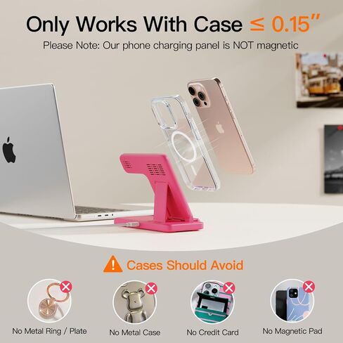 2025 3 في 1 شاحن لاسلكي لـ iPhone 16 15 14 13 12 11 XR 8 ، محطة شحن Apple لـ Apple Watch 10/9/Ultra/8/7/SE/6/5/4 و Airpods ، محطة الشحن اللاسلكية لأجهزة متعددة Apple in Kuwait