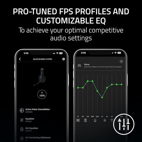 Razer BlackShark V3 Pro Wireless ANC Gaming Headset for Xbox: Full Band Mic - 50mm Drivers - 2.4 GHz, Bluetooth, USB, 3.5mm - Works with PC, Mac, PS5, Nintendo Switch - Long Battery Life - Black in Saudi Arabia