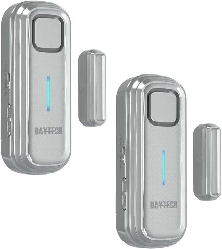 Daytech Refrigerator & Freezer Door Alarm - Adjustable 1-4 Minute Delay, 0-120dB Adjustable Siren, Door/Window Sensor for Home or Business (2 Pack, Grey) in Kuwait