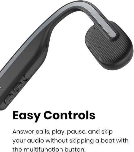 Shokz OpenMove - سماعات Bluetooth Sport Open Open ، سماعات الأذن اللاسلكية التوصيل العظمي ، عازلة للتجول للتشغيل والتدريبات ، مع حزمة ملصقات ، رمادية in Saudi Arabia